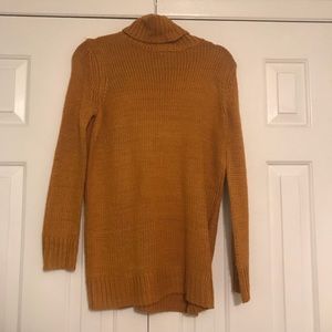 Mustard yellow turtleneck sweater